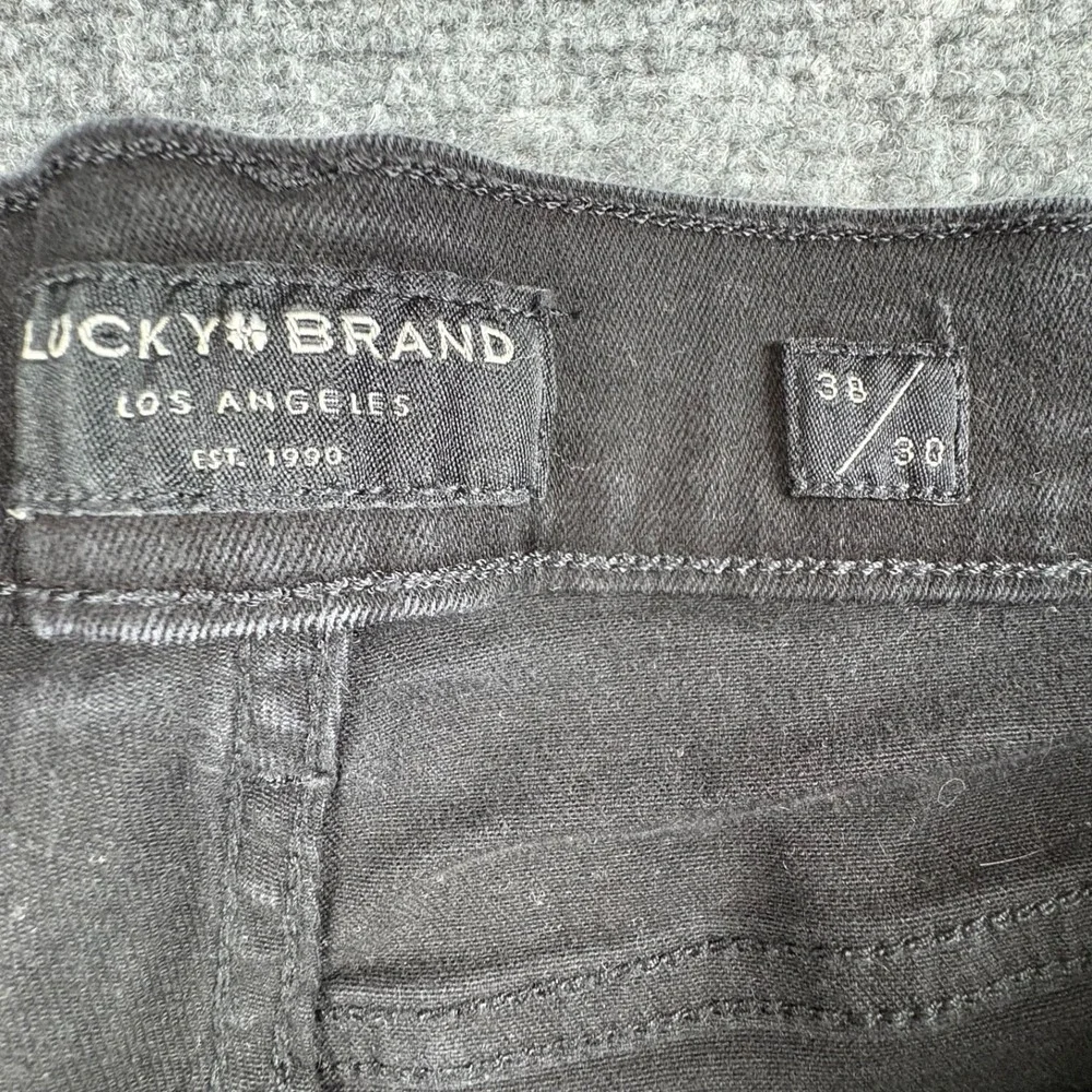 Lucky Brand 412 Athletic Slim Jeans Men 38x29 Black Modern Streetwear Minimalist